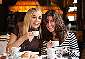 Austria, Vienna, Vienese Breakfast, People, Girls, Cafe Sperl, Photo Nr.: W4732