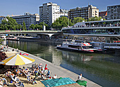 Vienna, Donaukanal, Twin City Liner, Anlegeplatz, Photo Nr.: W5702