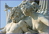 Austria, Vienna, Statue at The Parliament, Photo Nr.: W1530